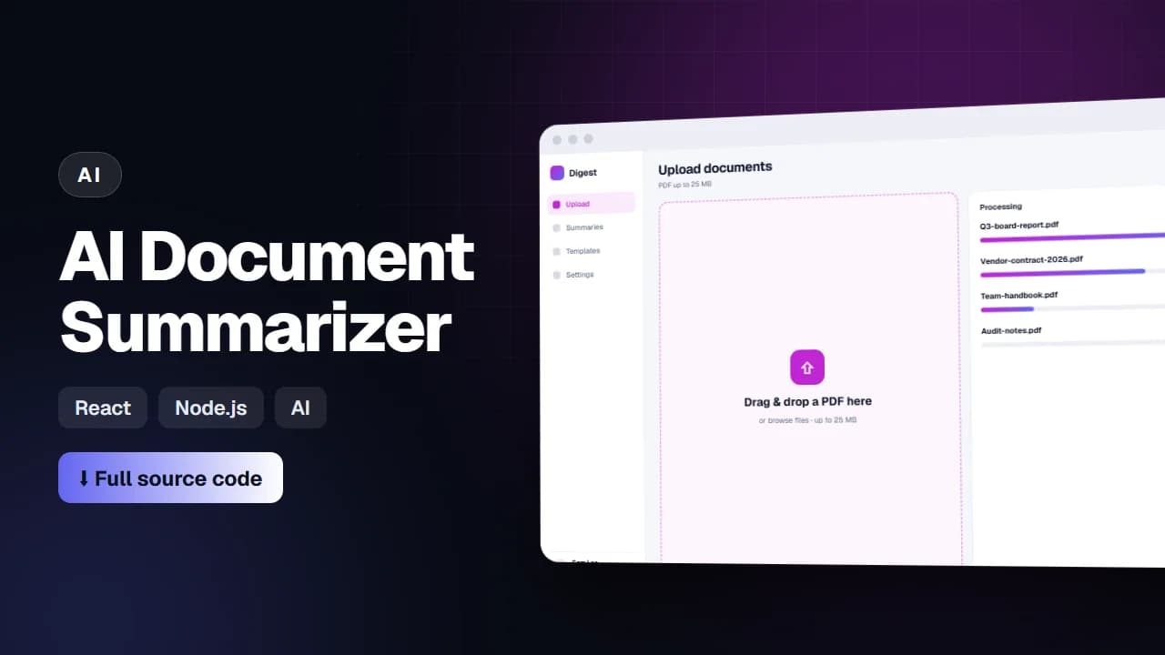 AI Document Summarizer tutorial thumbnail