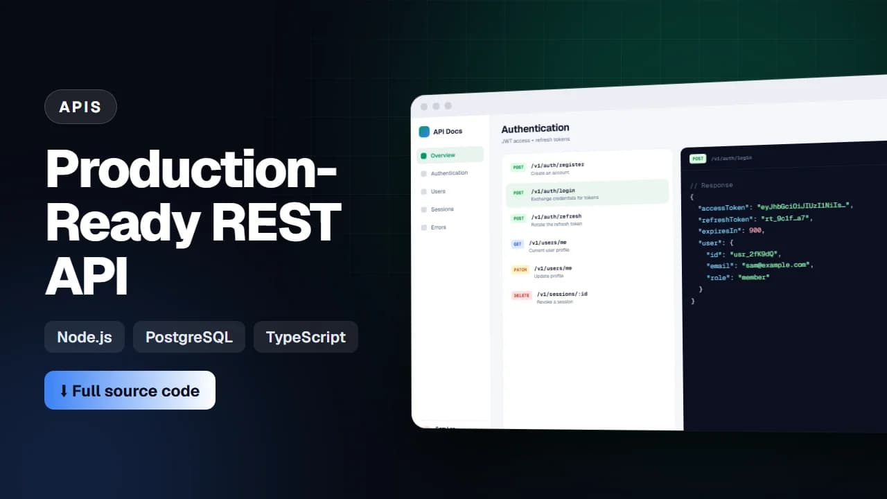 Production-Ready REST API tutorial thumbnail